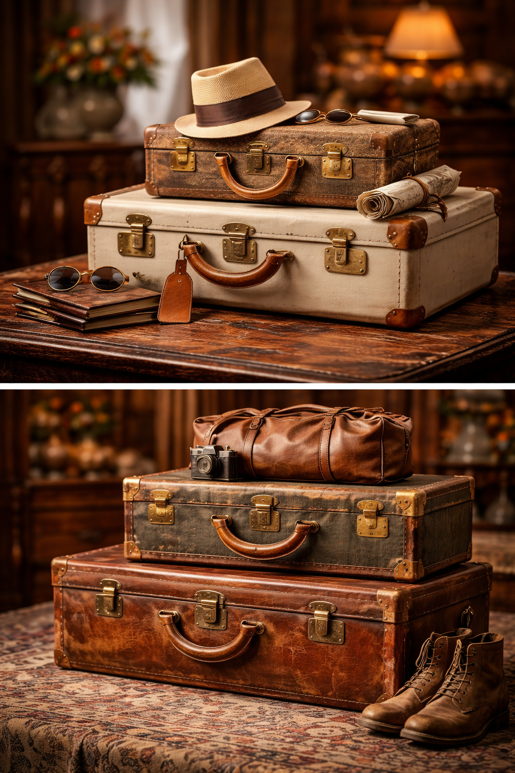 Détails de maroquinerie : cuir, boucles, couture